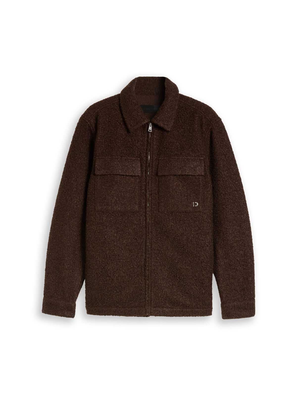 Bouclé Overshirt mit Reißverschluss
