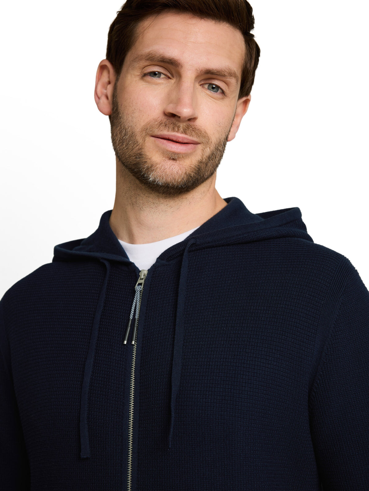 Strickjacke mit Kapuze