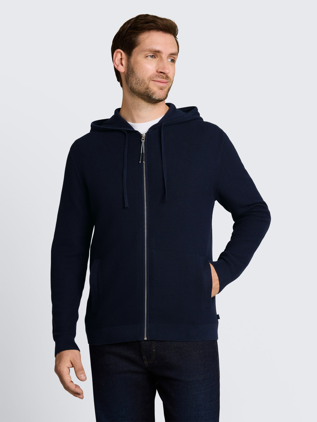 Strickjacke mit Kapuze