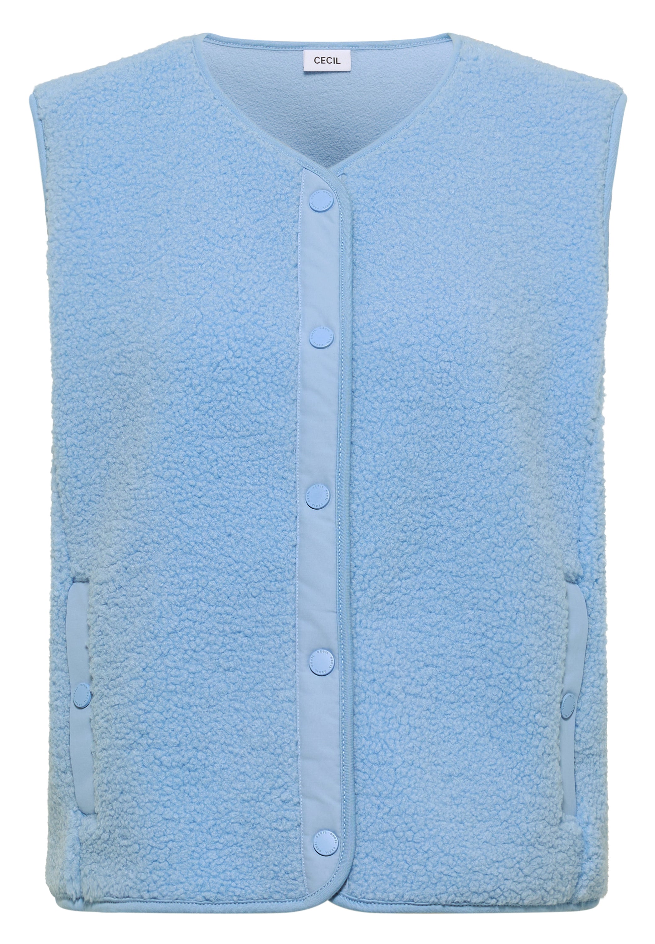 Teddy-Weste mit Softshelldetails