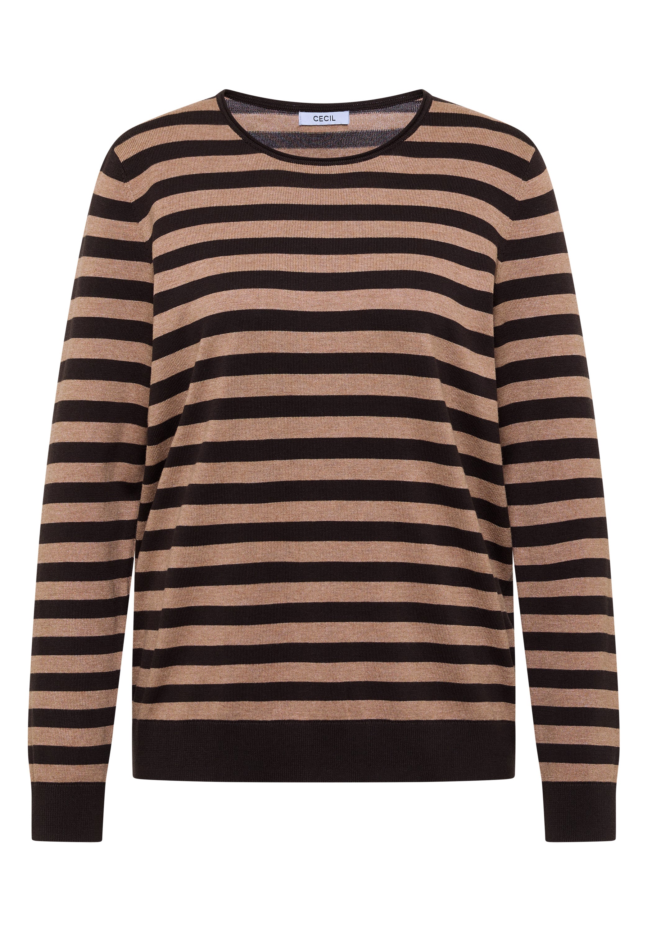 Pullover mit Rundhals und Streifen