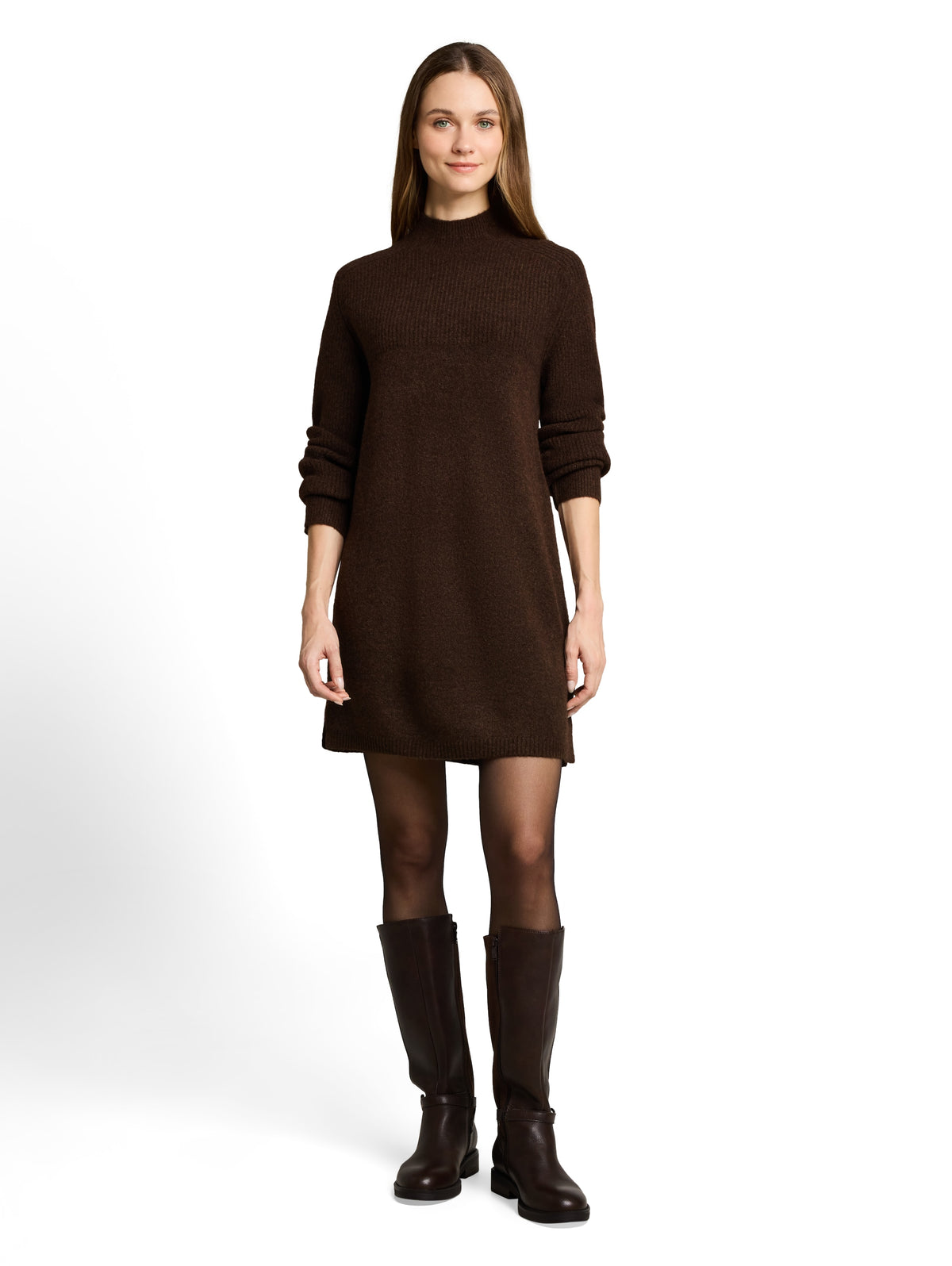 Mini-Strickkleid in Melange-Optik