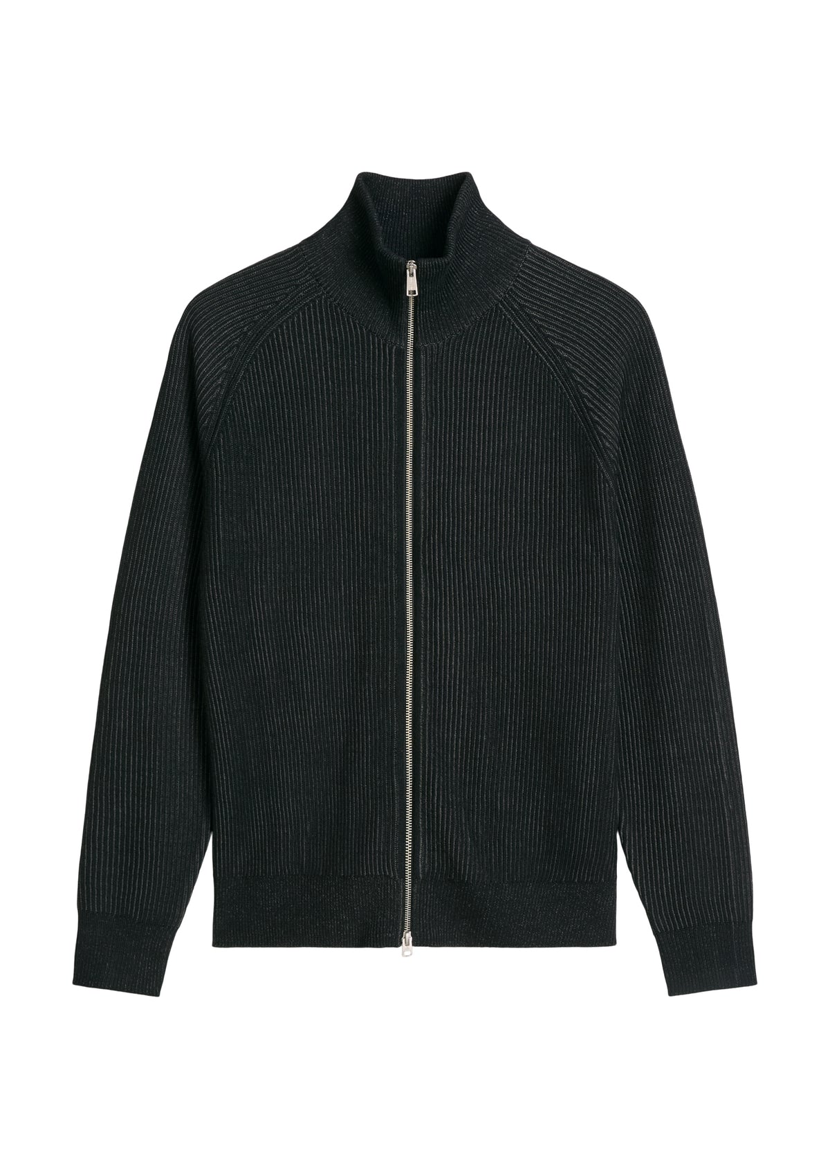 Stehkragen-Strickjacke regular