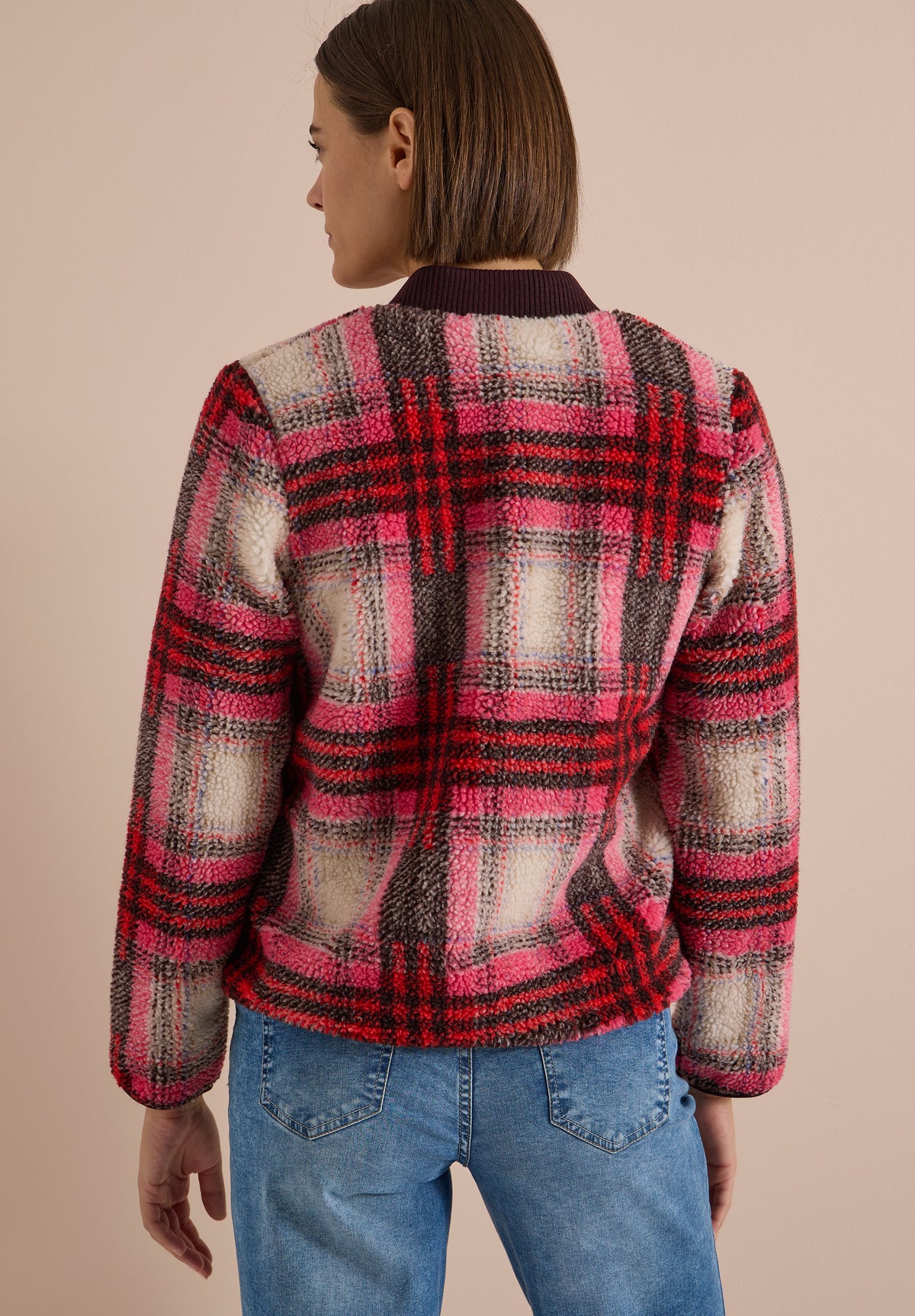 Teddy-Blouson mit Softshelldetails