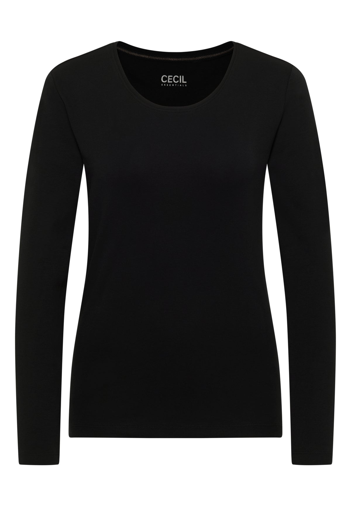 Basic Langarm Shirt mit Rundhals