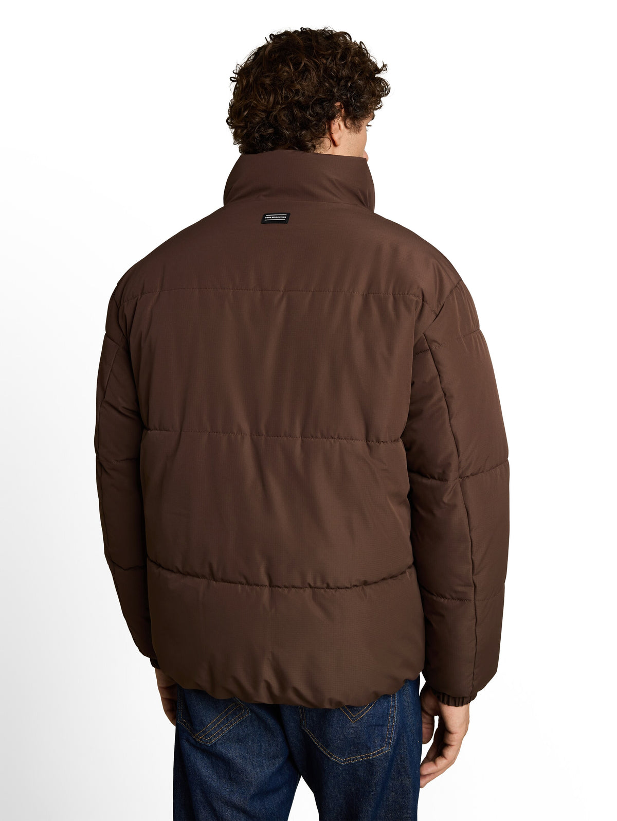 Relaxed Fit Puffer-Jacke mit Stehkragen