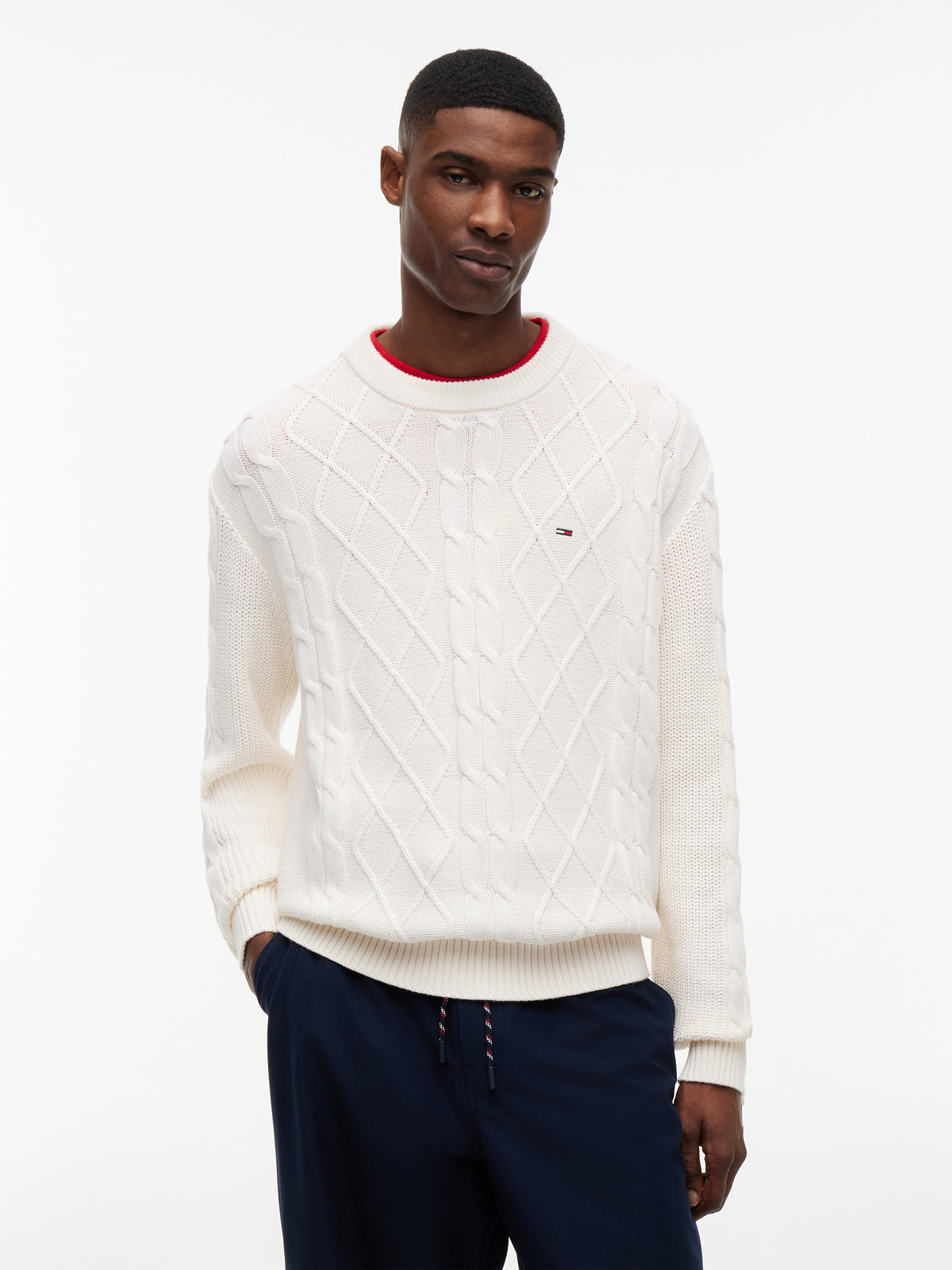 TJM REG CABLE KNIT SWEATER