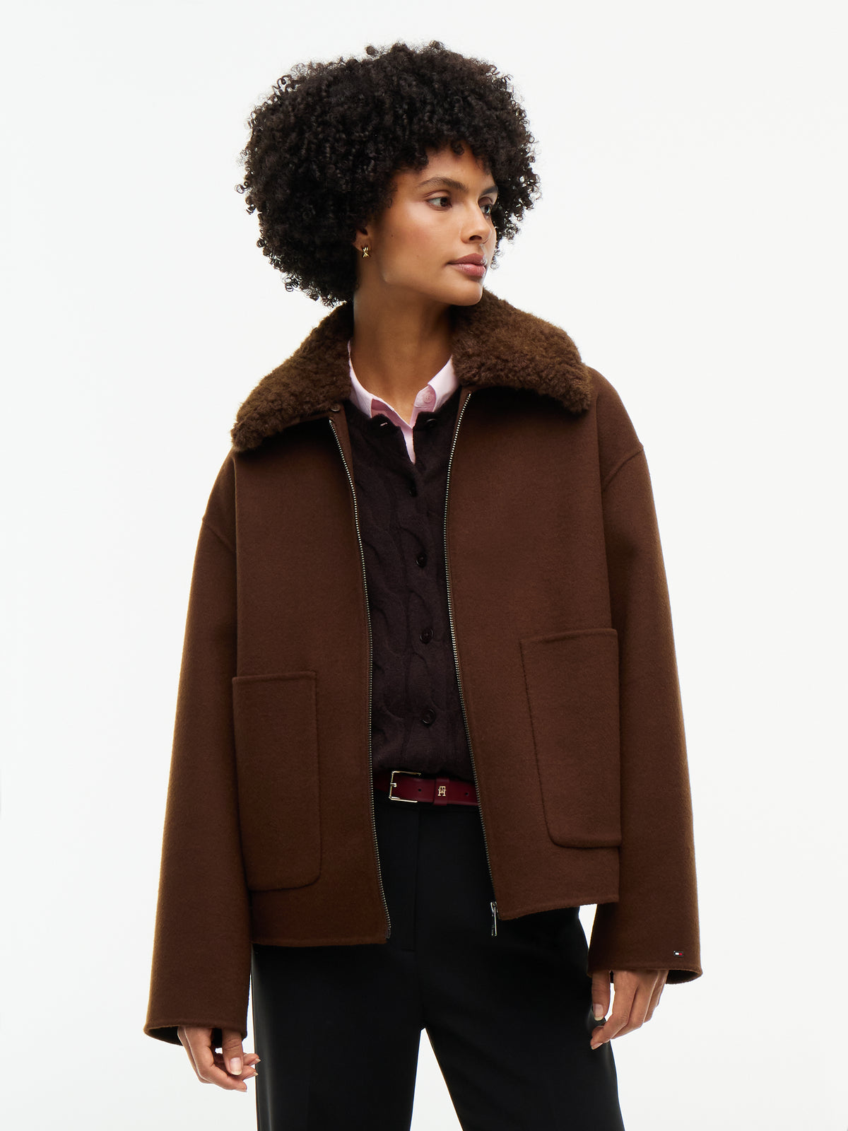 DF WOOL ZIP THROUGH JACKET
