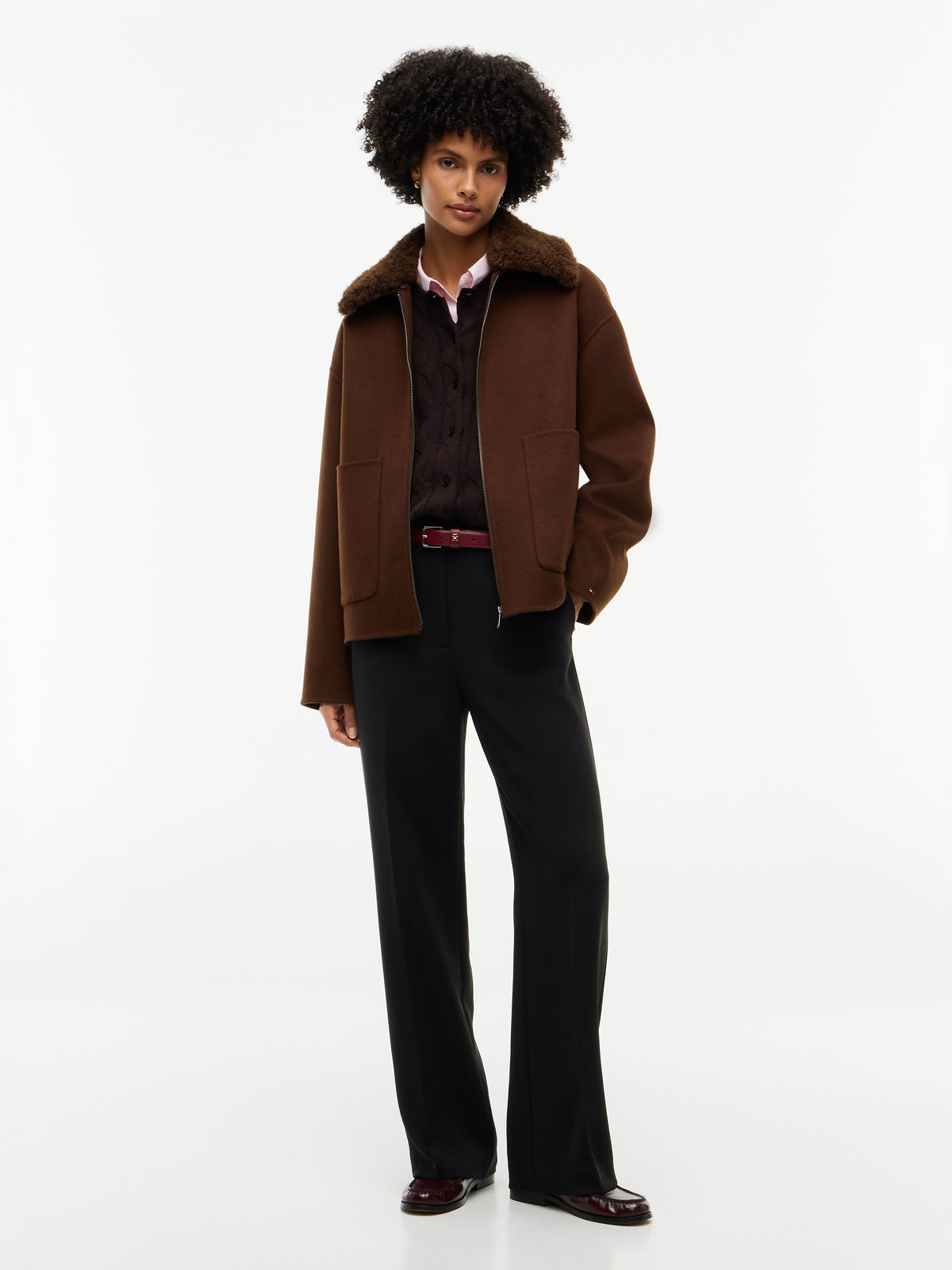 DF WOOL ZIP THROUGH JACKET