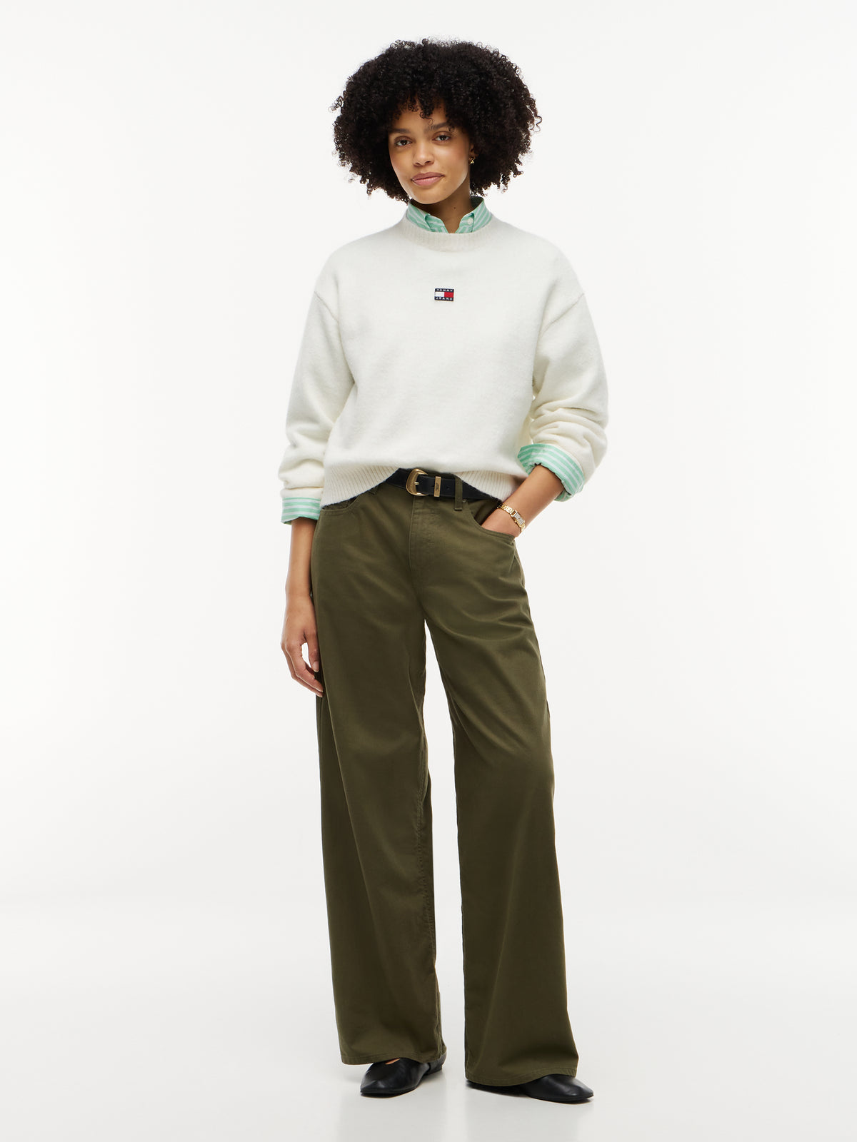 TJW FLUFFY BADGE SWEATER EXT