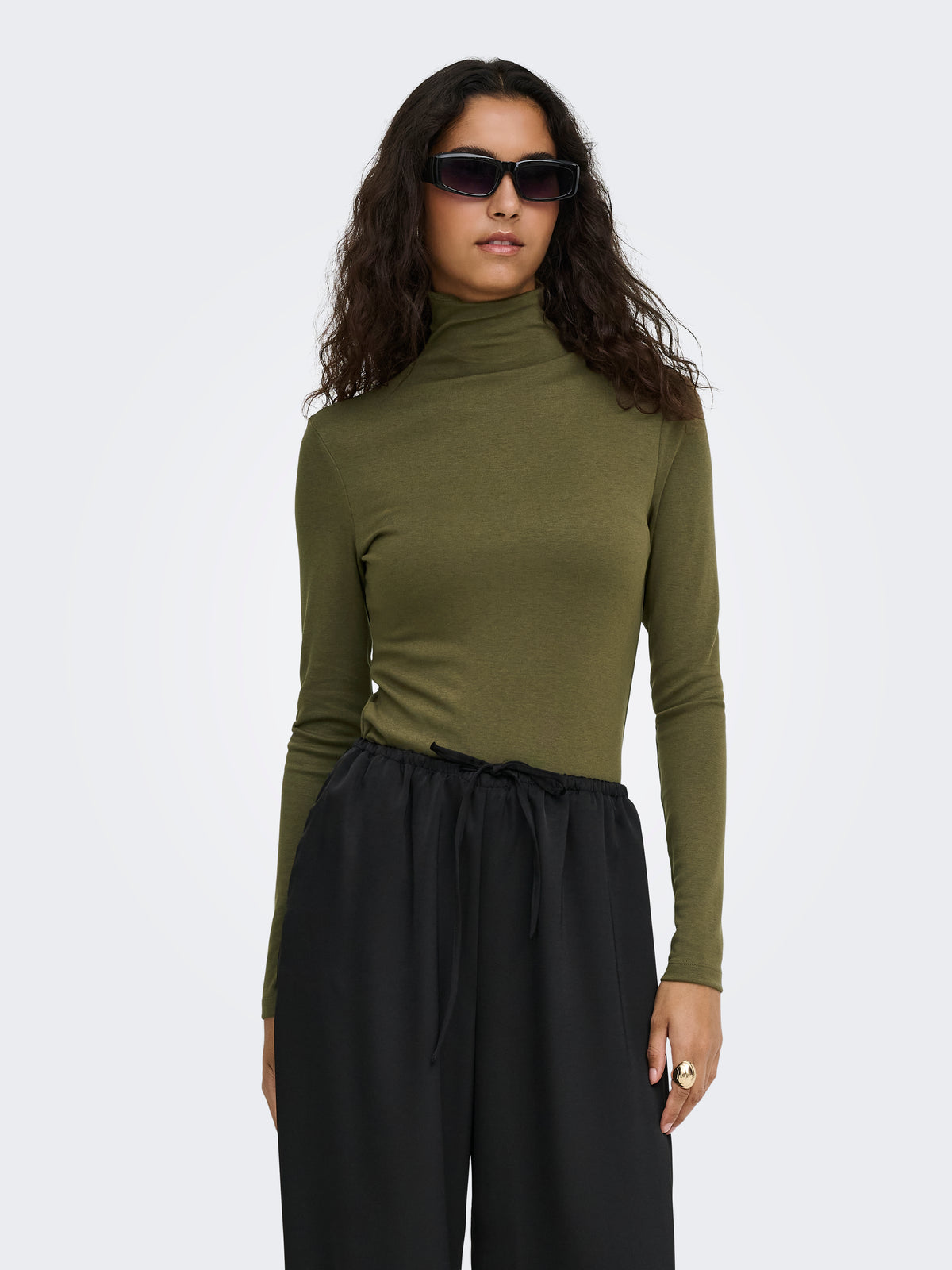 JDYTALLIS L/S THUNNEL NECK TOP JRS DIA