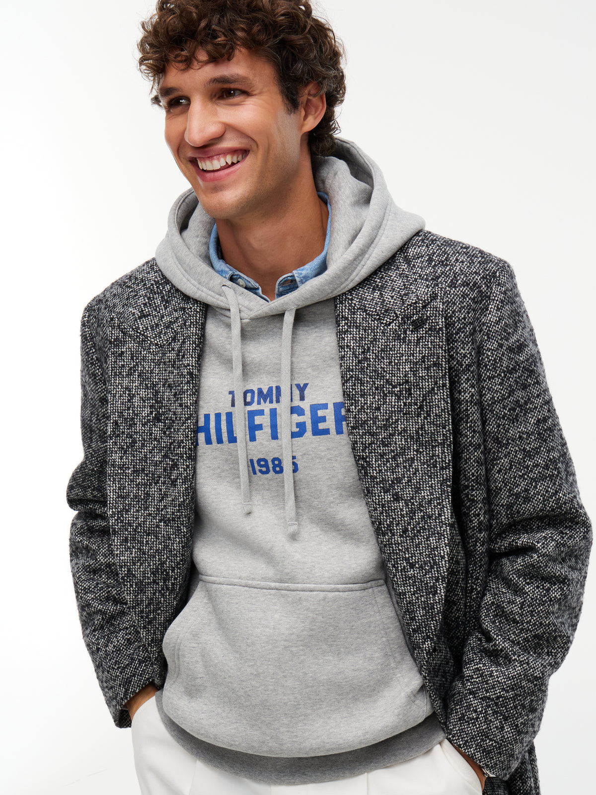 HILFIGER STACK REG FLEECE HOODIE
