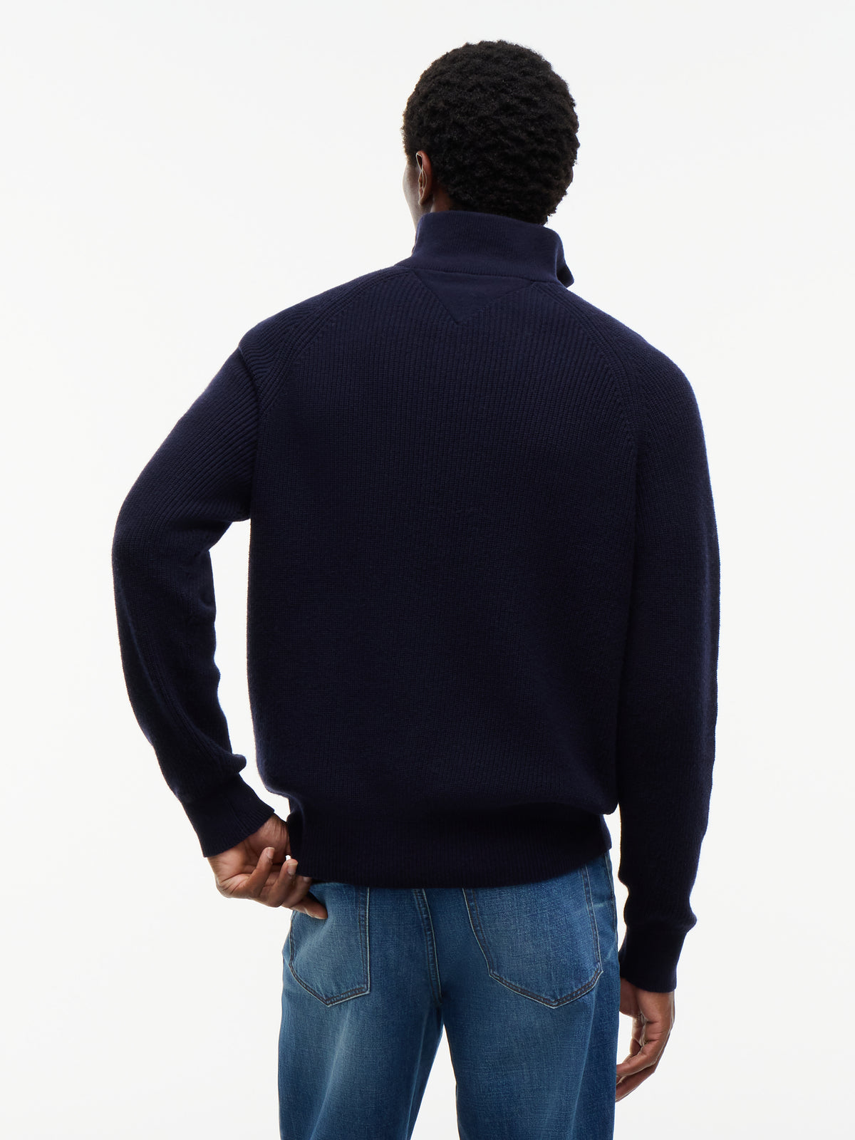 FISHERMAN RIB ZIP MOCK
