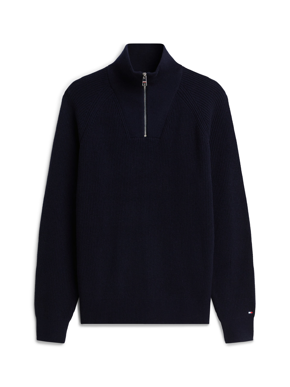 FISHERMAN RIB ZIP MOCK