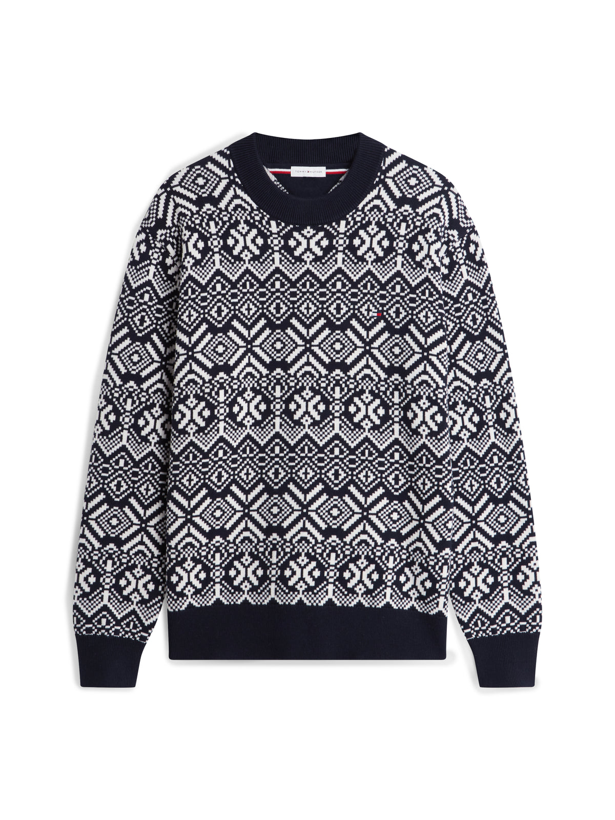 AOP FAIRISLE COTTON CREW NECK