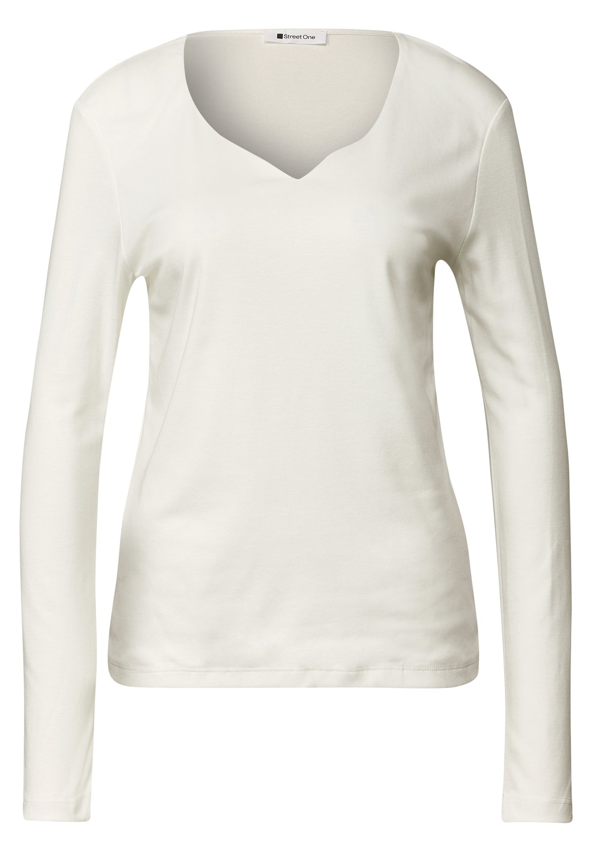 Langarm Shirt mit Herzausschnitt