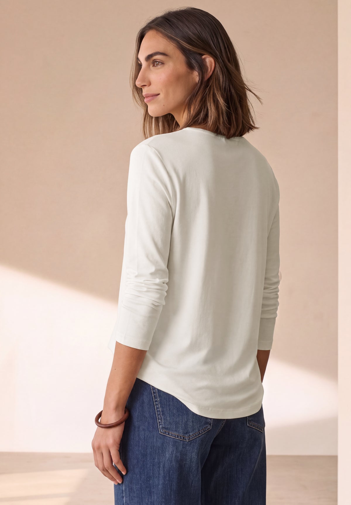 Langarm Shirt mit Herzausschnitt