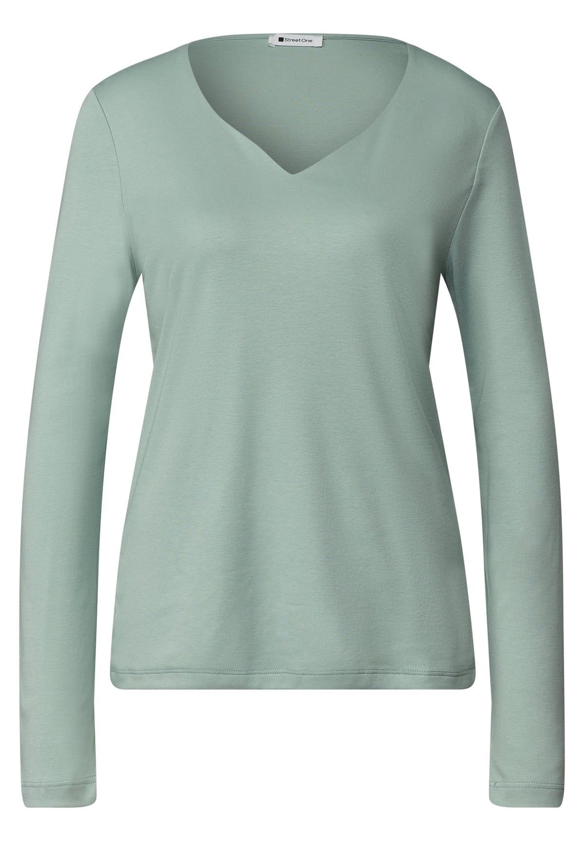 Langarm Shirt mit Herzausschnitt