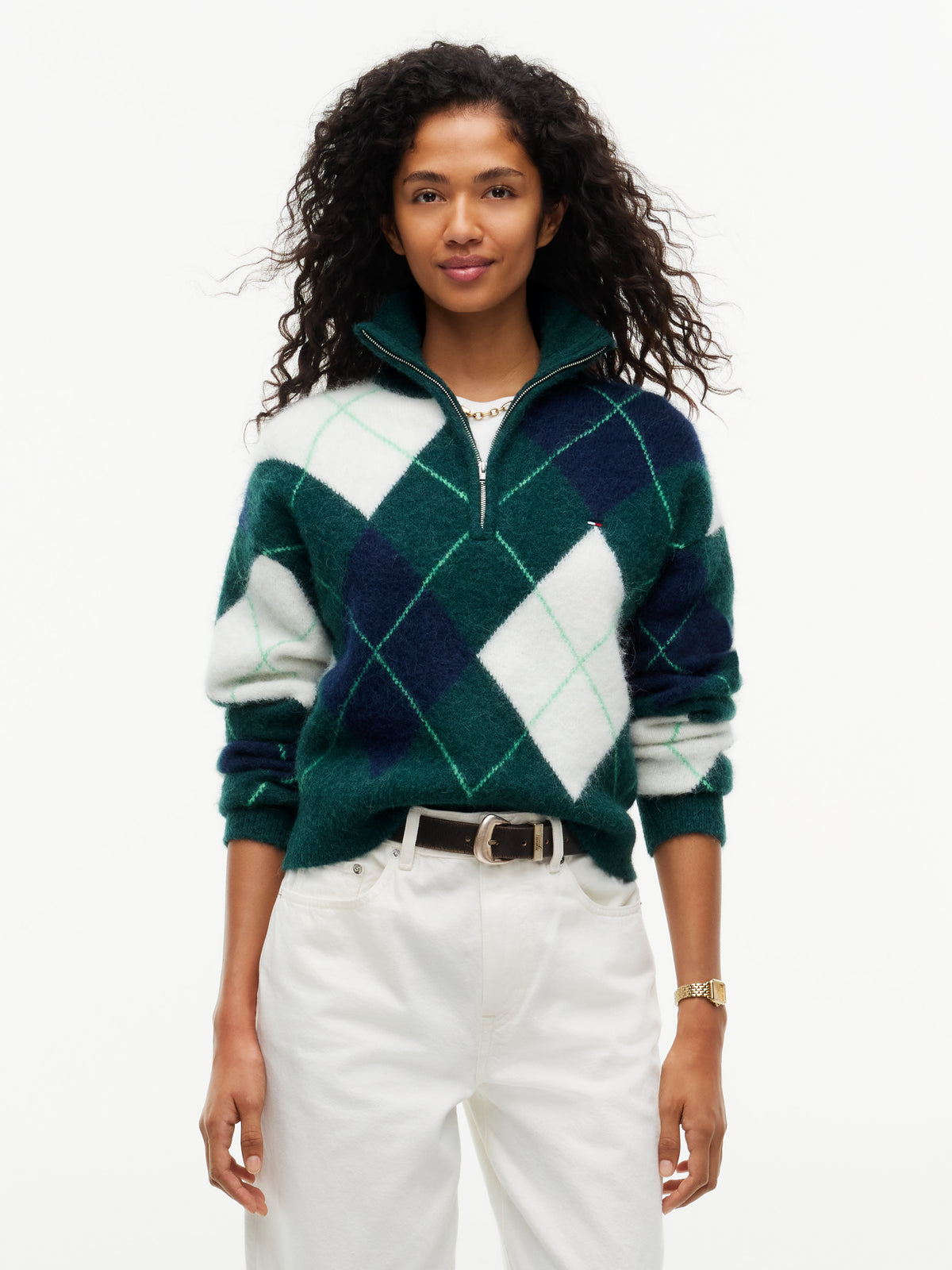 TJW FLUFFY QUARTER ZIP SWEATER