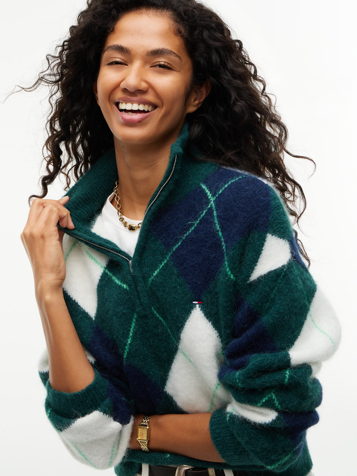 TJW FLUFFY QUARTER ZIP SWEATER