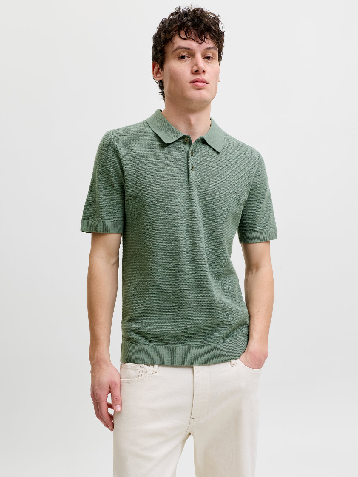 JPRBLURILEY KNIT POLO SS SN