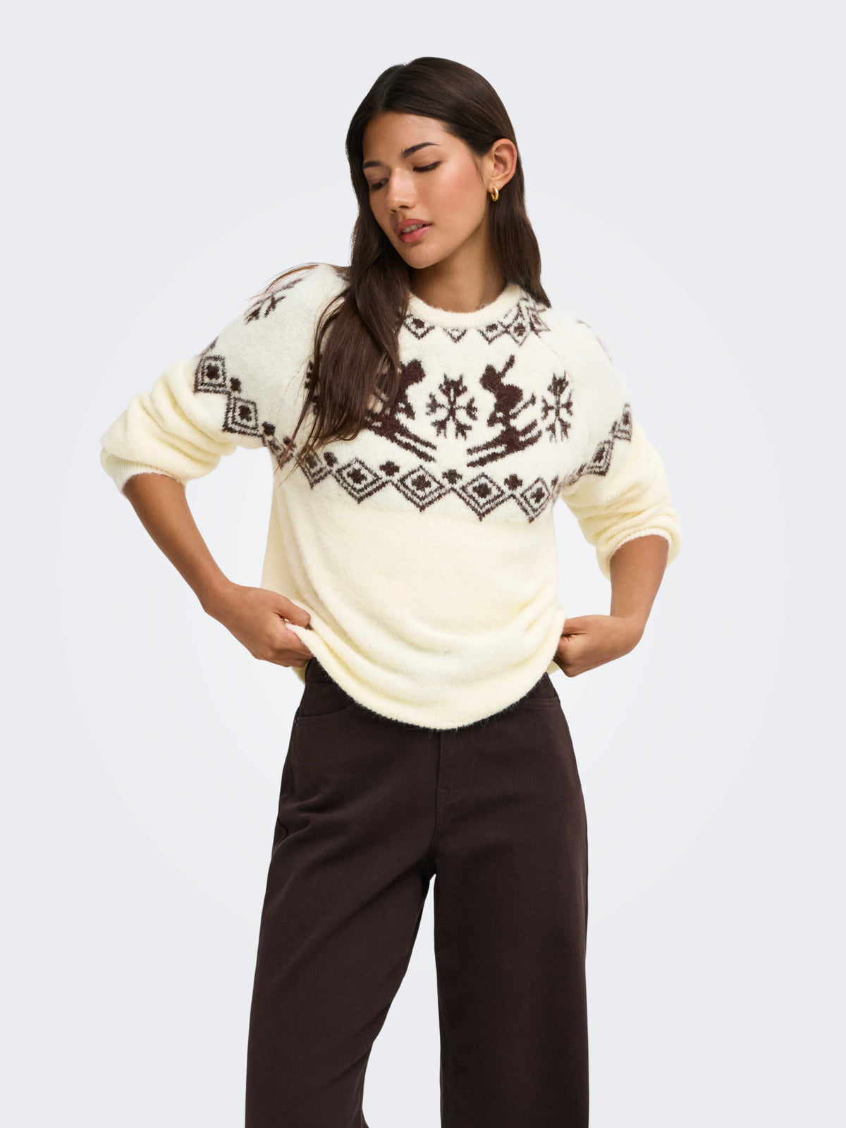 ONLXMAS ALPA LS O-NECK KNT