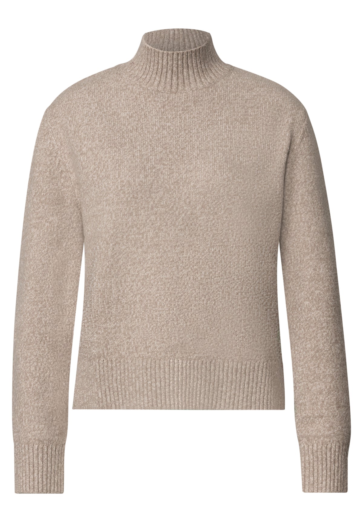 Mouliné Pullover mit Turtle Neck