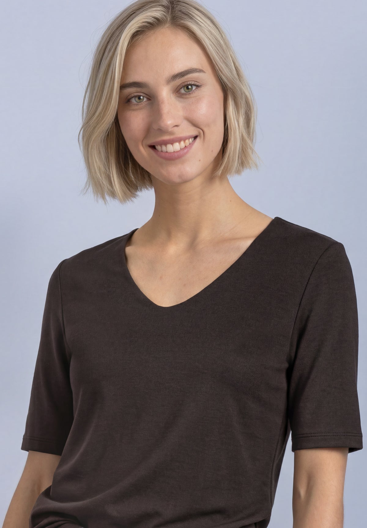 Basic T-Shirt mit blickdichter Front