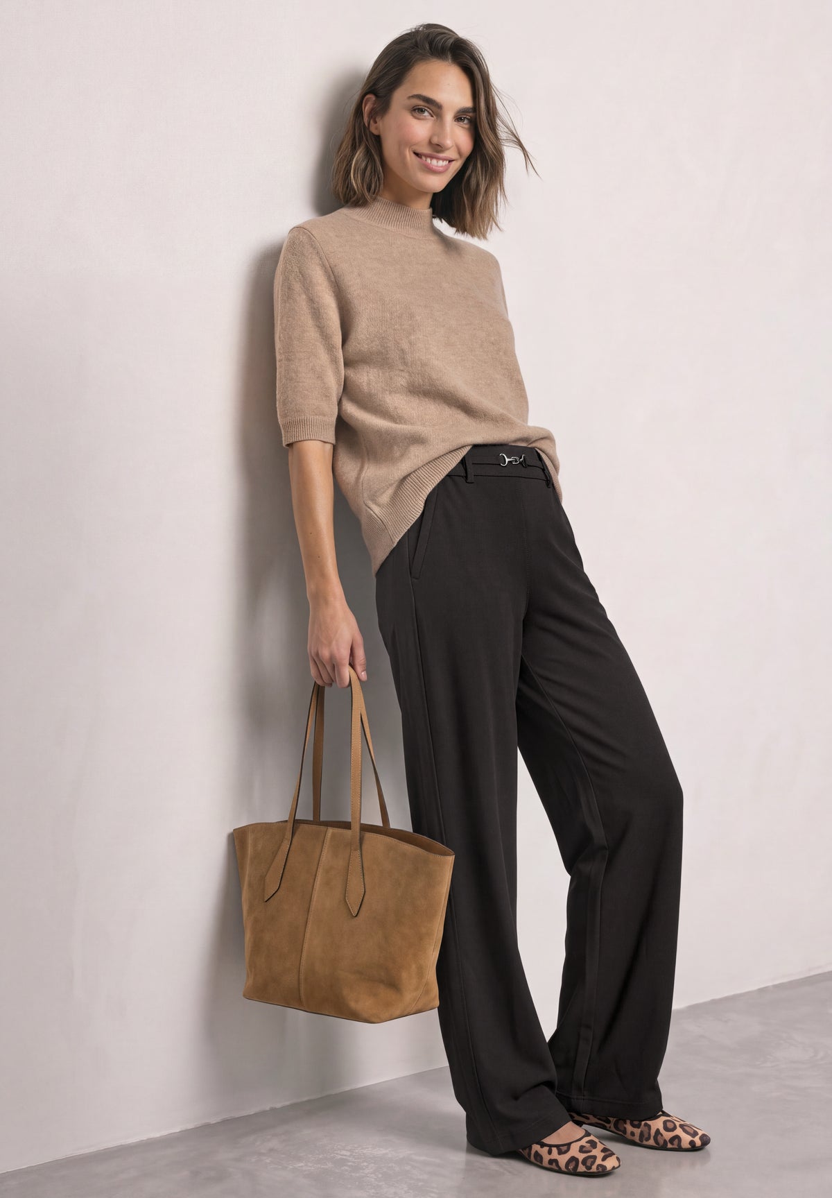 High Waist Straight Leg Hose im Casual Fit