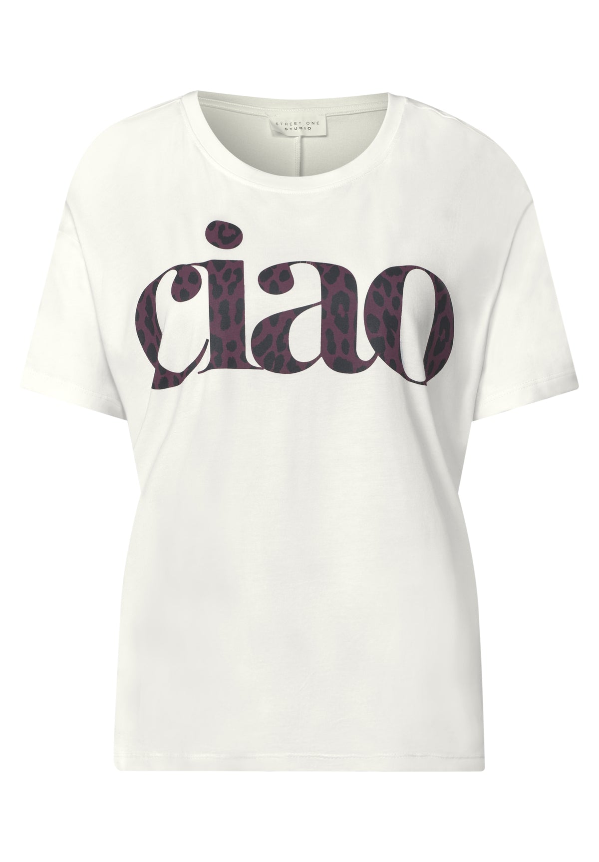 T-Shirt mit Rundhals und Wording