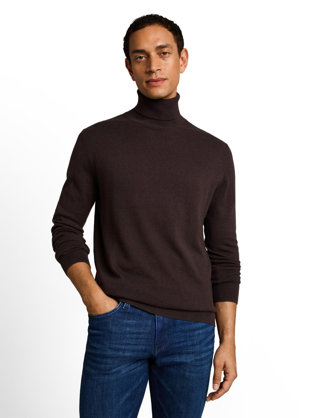Rollkragenpullover mit Kaschmir-Anteil