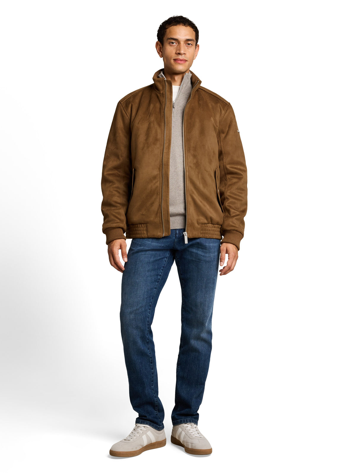 Blouson Jacke in Wildleder-Optik