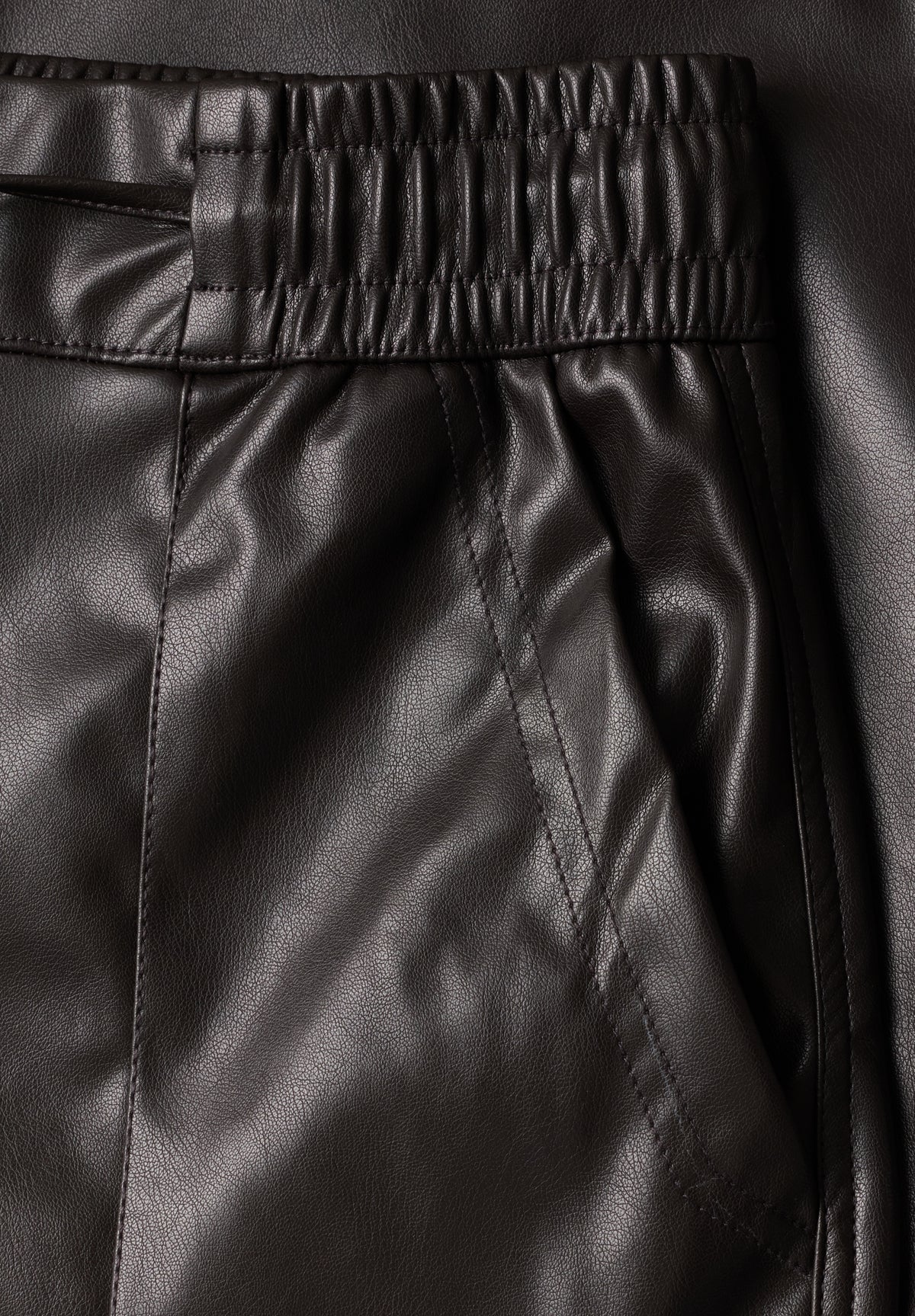 Straight Leg Hose in Leder-Optik