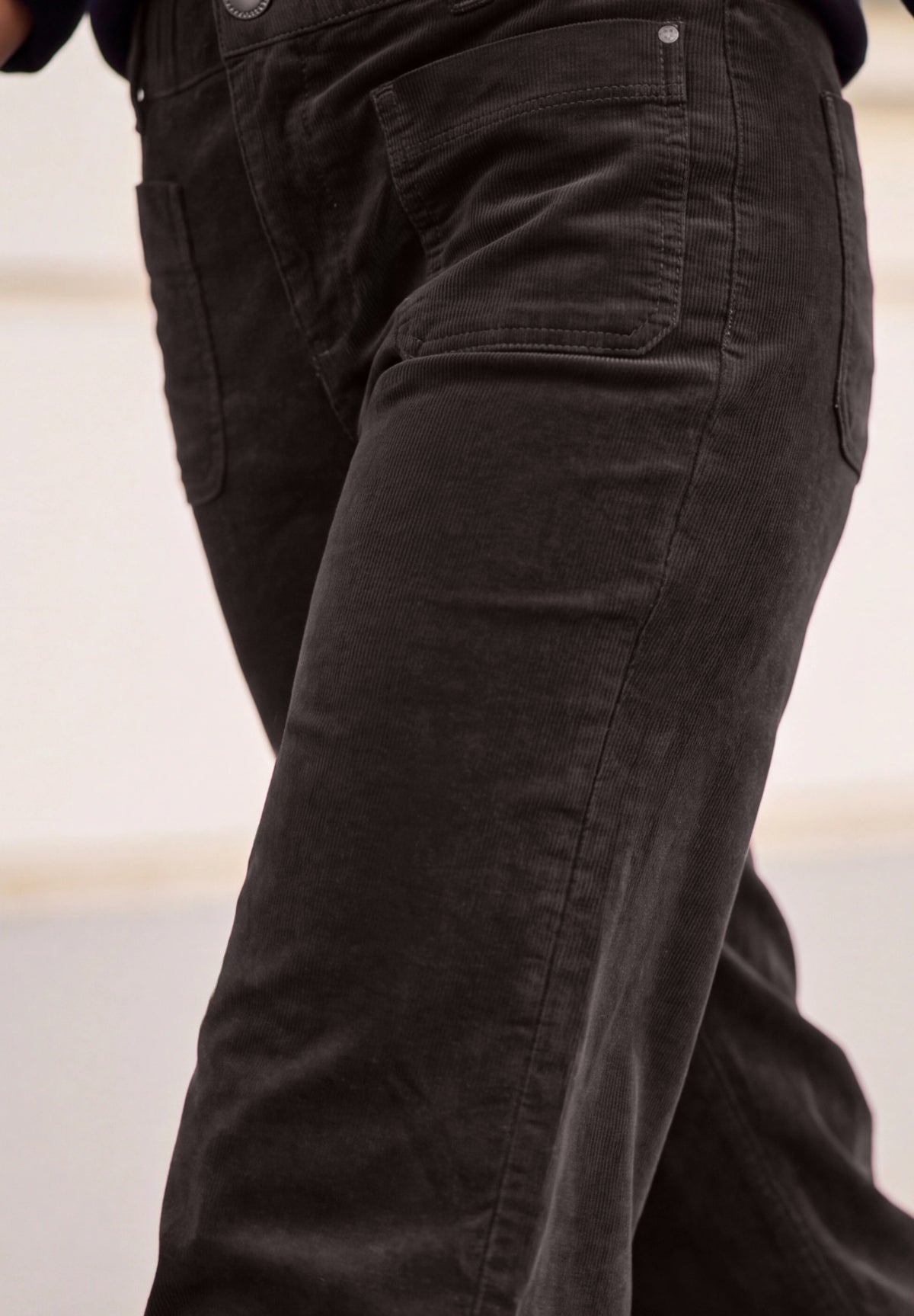 Mid Waist Wide Leg Hose im Casual Fit