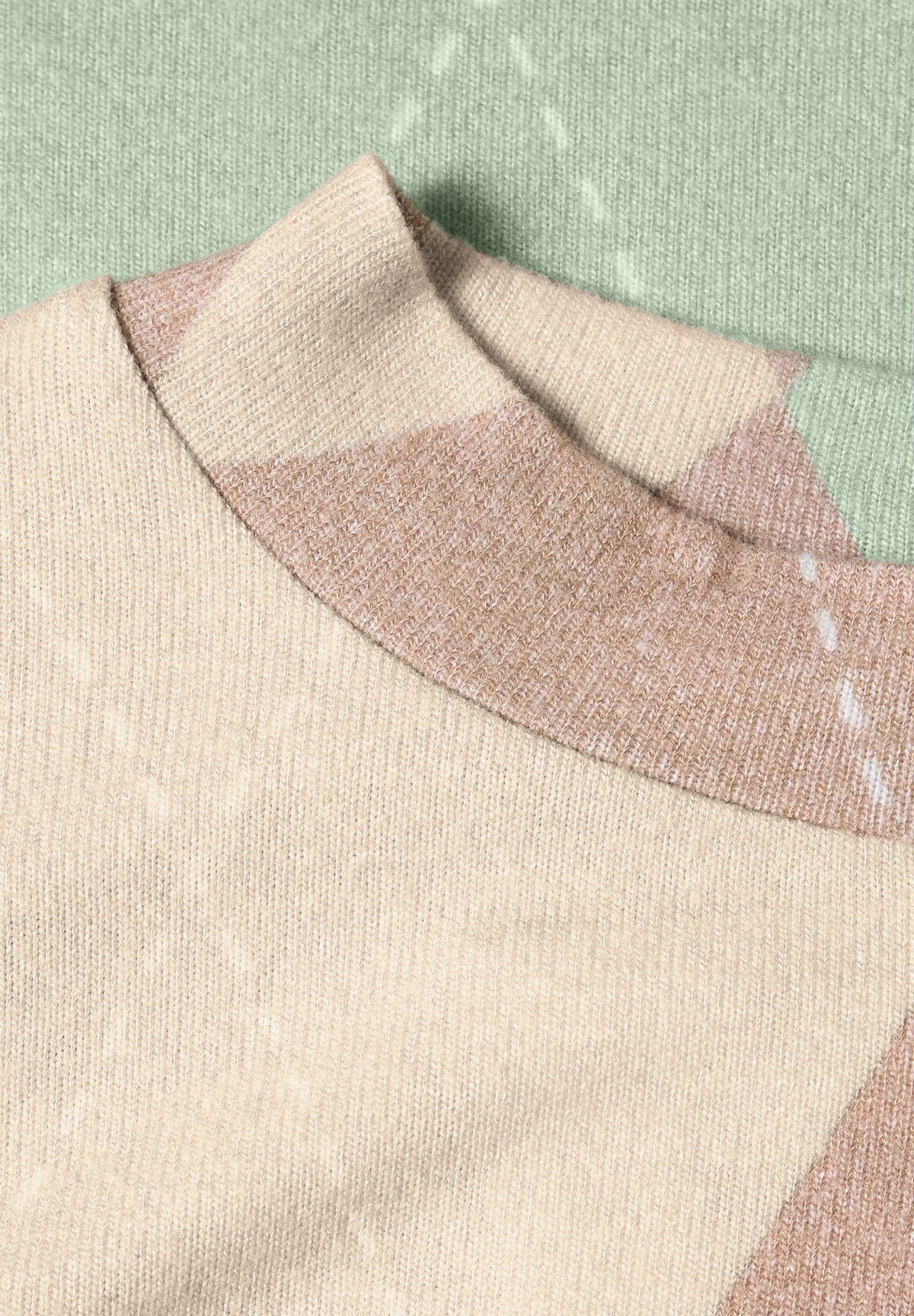 Langarm Shirt mit Turtle Neck und Muster