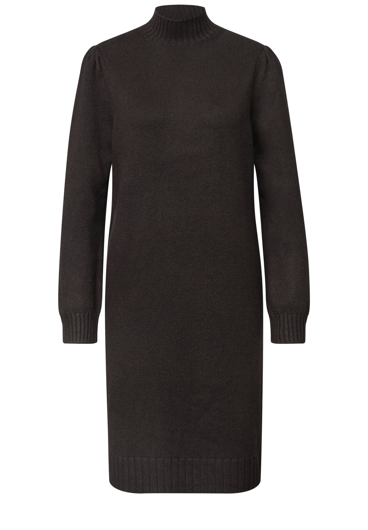 Knielanges Strickkleid mit Turtle Neck