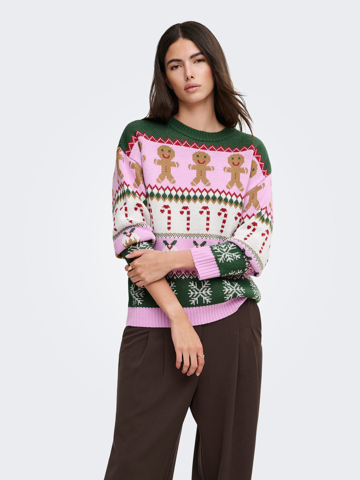 ONLXMAS HO LS O-NECK KNT