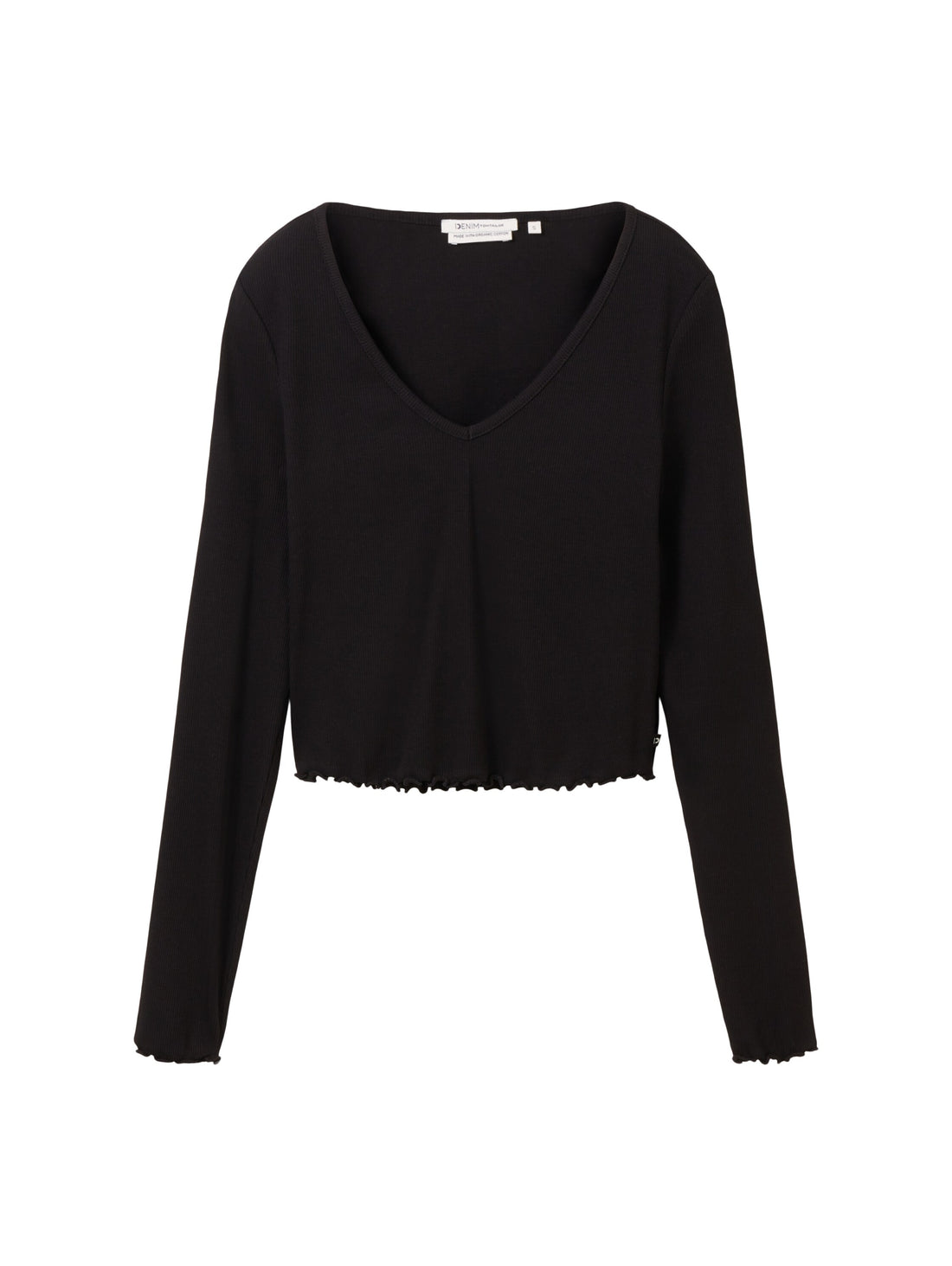 Tom Tailor Denim Cropped Pullover Weiblich mit Bio-Baumwolle