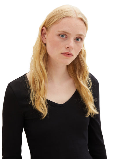 Tom Tailor Denim Cropped Pullover Weiblich mit Bio-Baumwolle
