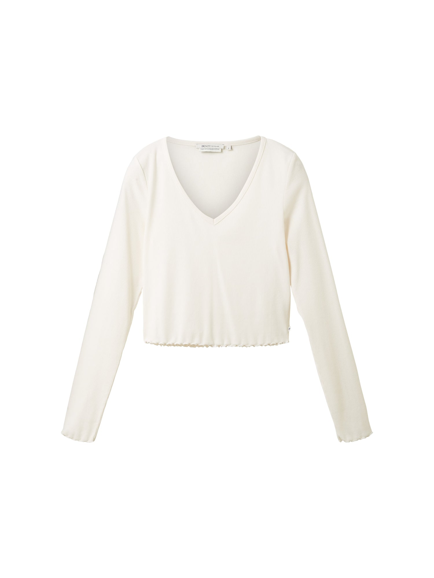 Tom Tailor Denim Cropped Pullover Weiblich mit Bio-Baumwolle
