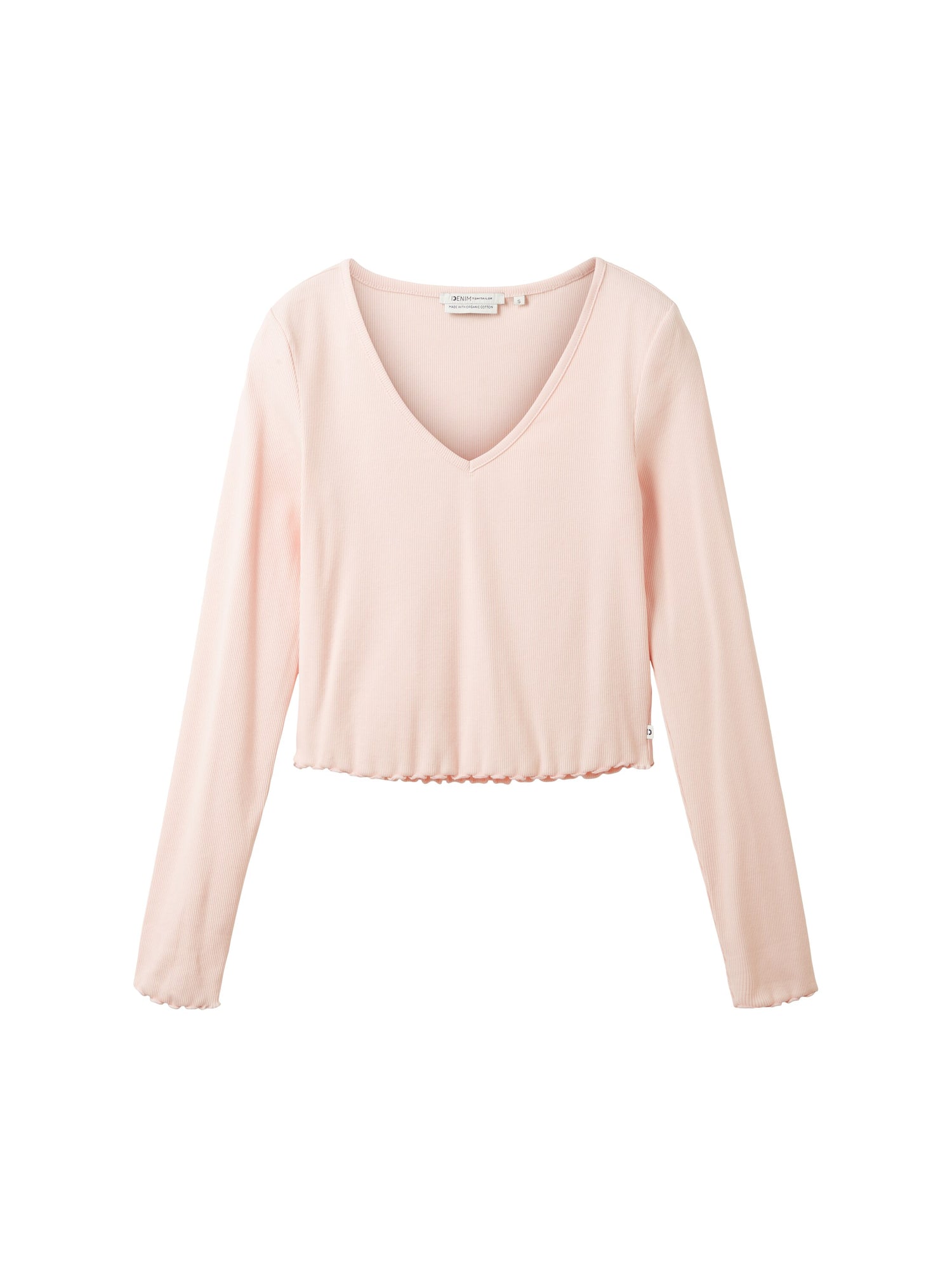 Tom Tailor Denim Cropped Pullover Weiblich mit Bio-Baumwolle