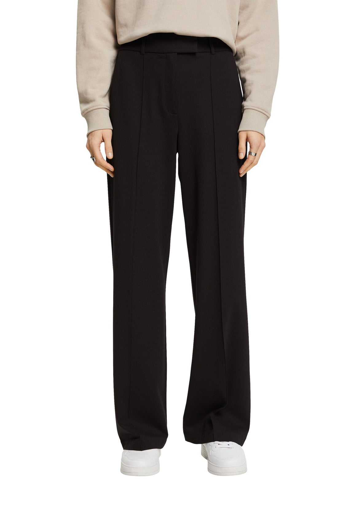 ESPRIT NEW Damen Hose Weites Bein Stretchkomfort Viskosemix