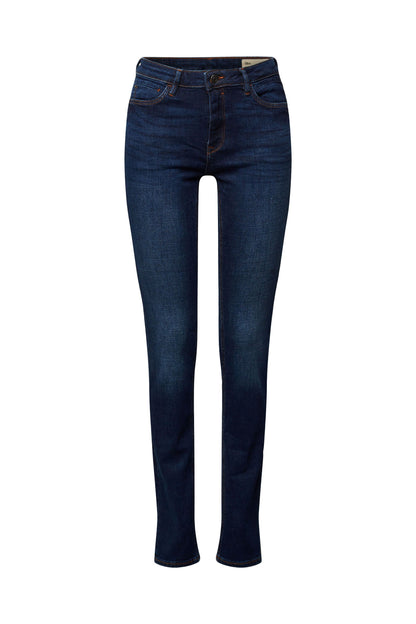 ESPRIT Denim Jeans Schmale Passform Damen Organic Cotton Stretchkomfort