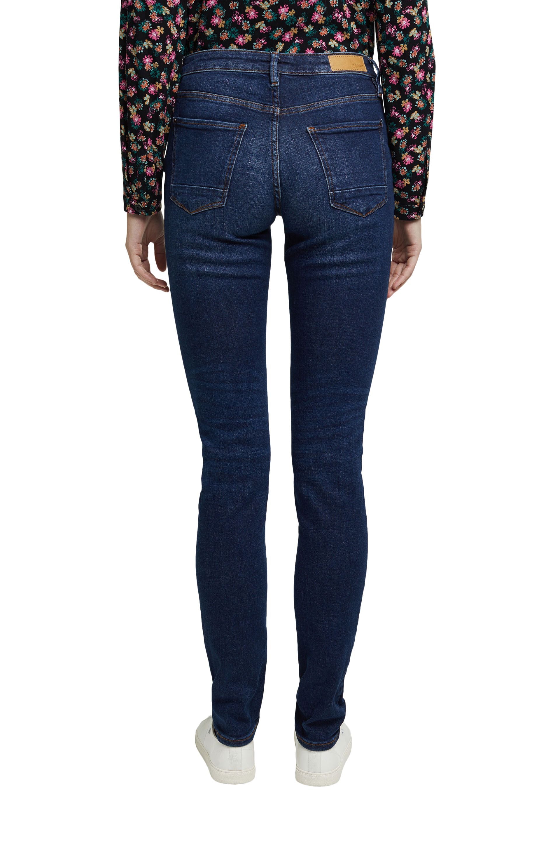 ESPRIT Denim Jeans Schmale Passform Damen Organic Cotton Stretchkomfort