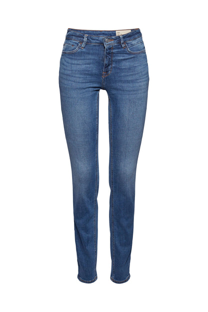 ESPRIT Denim Jeans Schmale Passform Damen Organic Cotton Stretchkomfort