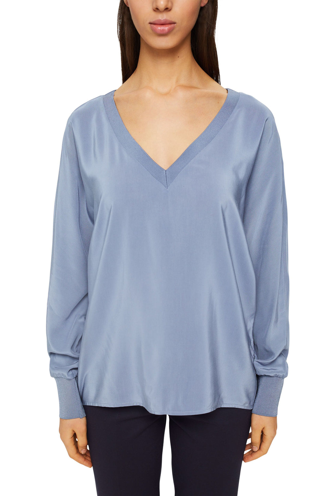 ESPRIT Bluse Damen Viskose Lockere Passform