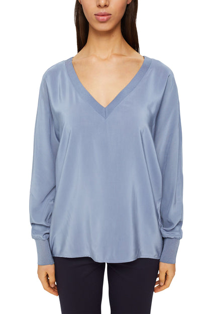 ESPRIT Bluse Damen Viskose Lockere Passform