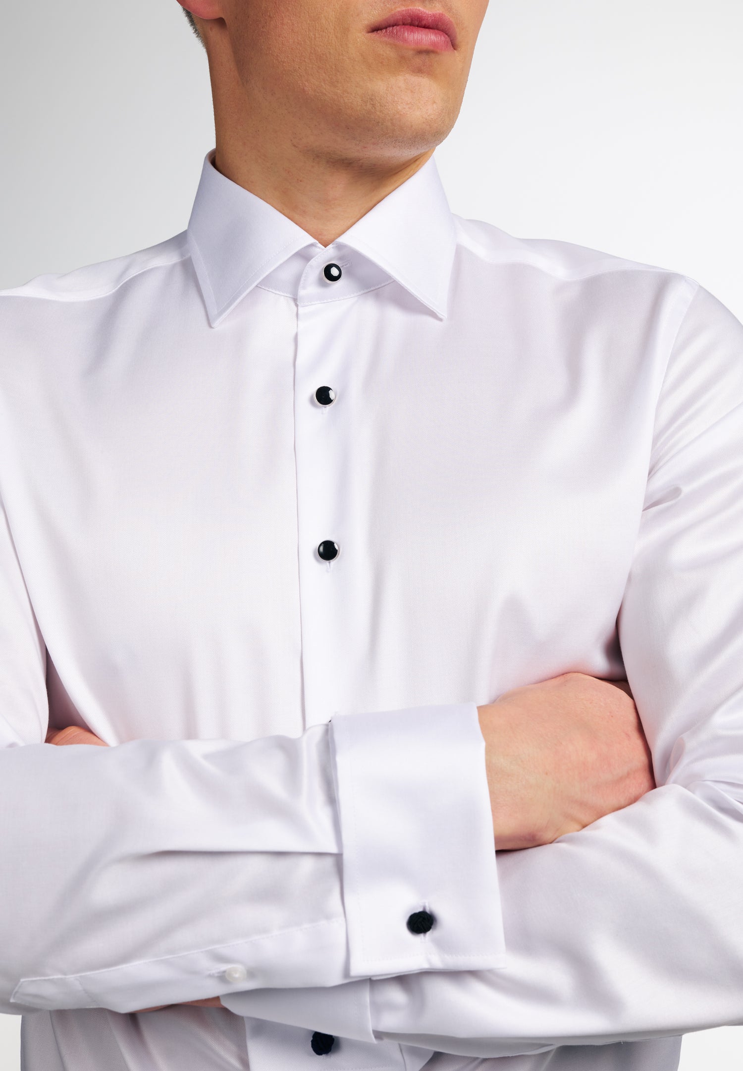 Luxury Twill-Hemd Herren Bügelfrei Kent-Kragen