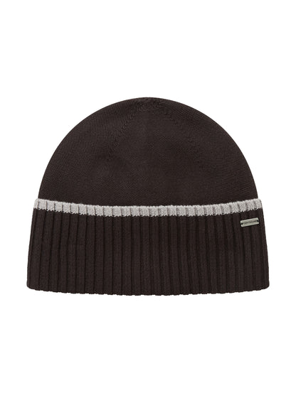 Tom Tailor Denim Beanie Mütze Unisex Weiche Baumwolle Logo Badge