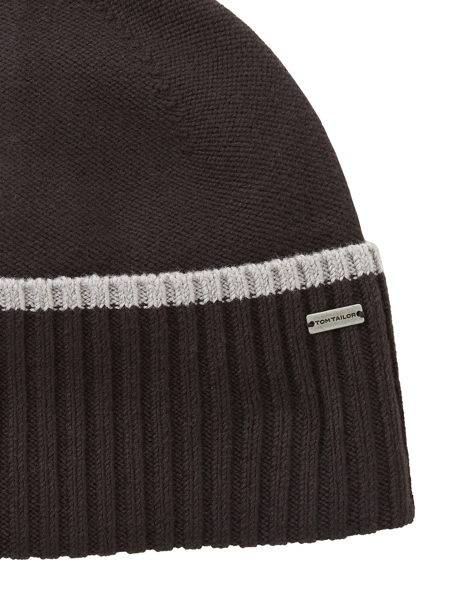 Tom Tailor Denim Beanie Mütze Unisex Weiche Baumwolle Logo Badge
